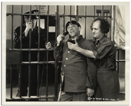10" x 8" Glossy Photo From the 1937 Three Stooges Film "3 Dumb Clucks" -- Very Good Plus Condition